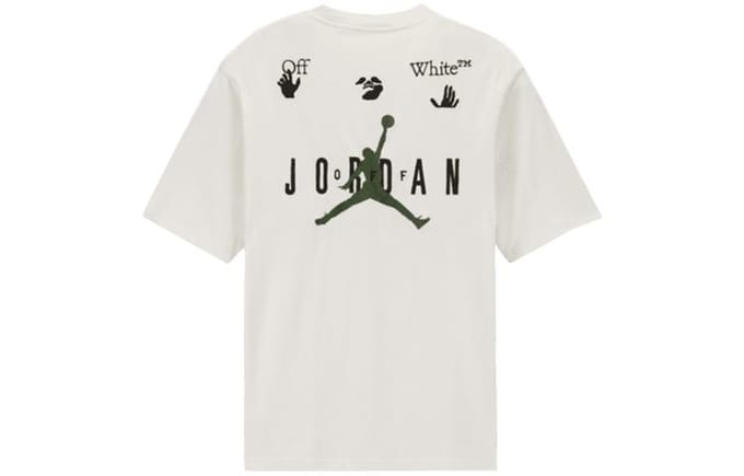 OFF-WHITE X Jordan Logo Geborduurd T-shirt Sail 2XL white