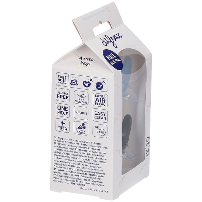 Difrax Fopspeen - Natural - 0/6 maanden - Siliconen - Ice/Clay - 2 Stuks