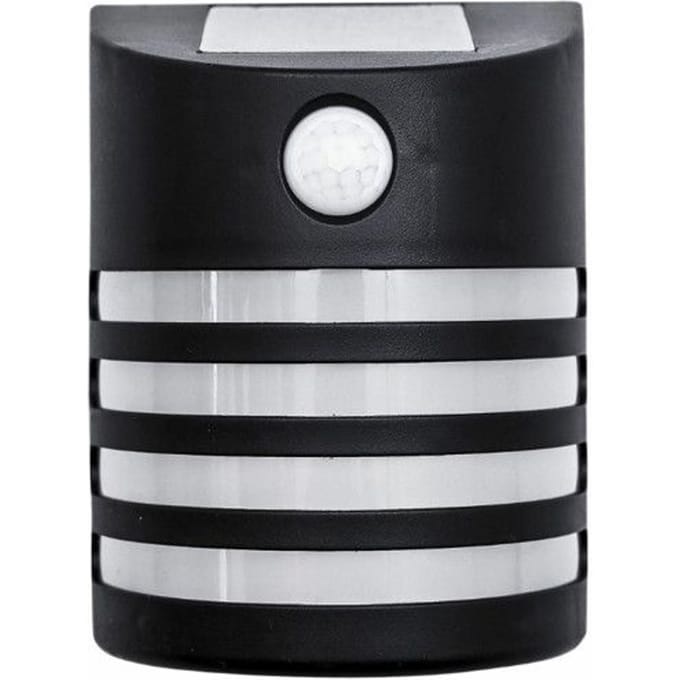 Solarlamp Wandlamp - Zwart - Bewegingsmelder - LED - Autonoom - IP44