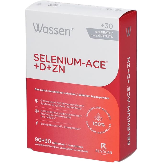 Selenium-ACE+D+Zn | Antioxidanten Immuniteit, huid, haar & nagels + 30 GRATIS tabletten 90+30 Tabletten