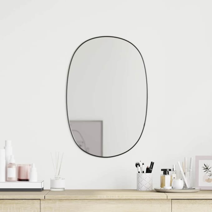 vidaXL - Wandspiegel - 60x40 - cm - zwart