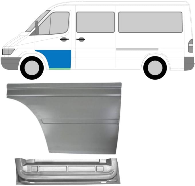 Reparatiepaneel voor deur voor Mercedes Sprinter 1995-2006 / Links / Set