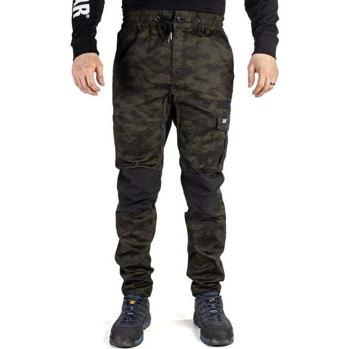 Caterpillar Dynamics Katoenen Groene Outdoor Broek voor Mannen