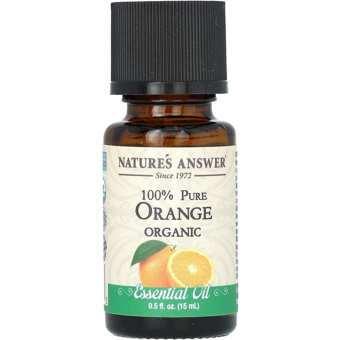 Nature'S Answer, Organic Essential Oil, 100% Pure Orange, 15 Ml (0.5 Fl Oz)