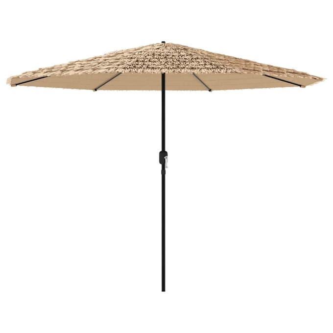 vidaXL - Parasol - met - stalen - paal - 324x324x247 - cm - bruin