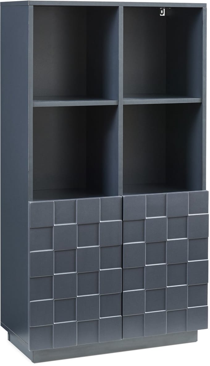 Commode Bopibobro 118x64x30 cm donkergrijs [en.casa]