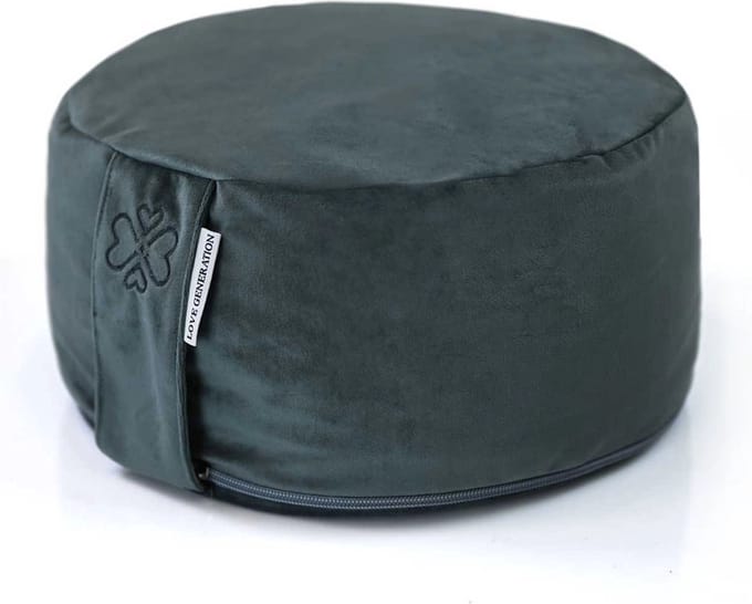 Love Generation - Meditatiekussen - Rond - Velvet - Blauw