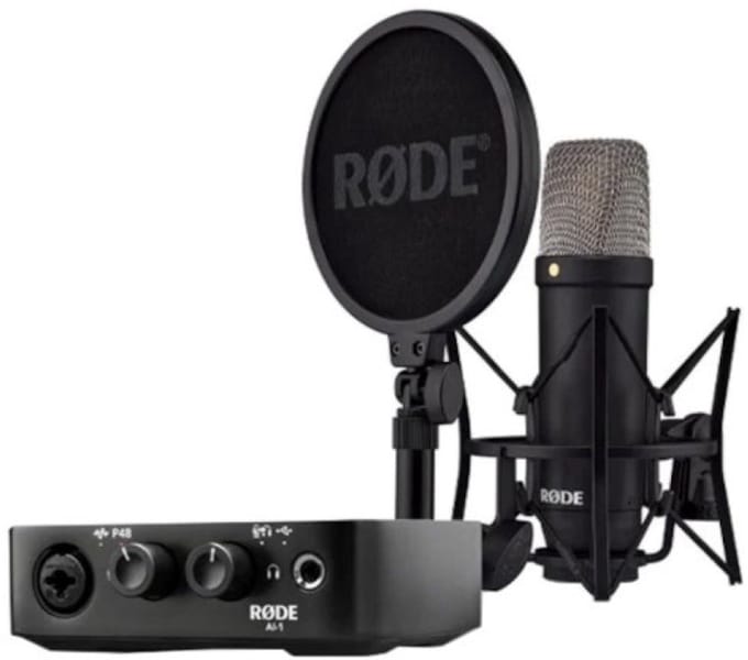 Rode NT1 Signature AI-1 Studio Kit MK2 - Professionele Studiokit - Microfoonset - Zwart - XLR-Kabel
