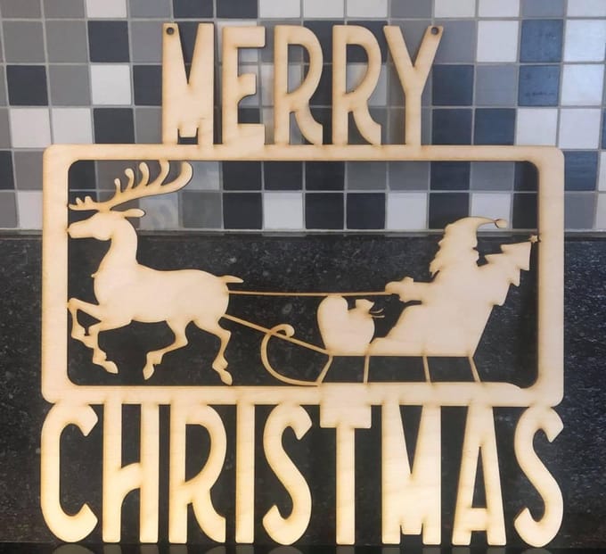 Kerstdecoratie " Merry Christmas"