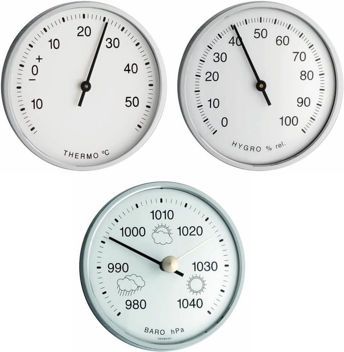 Weerstation Set: Thermometer, Hygrometer en Barometer voor Binnen en Buiten