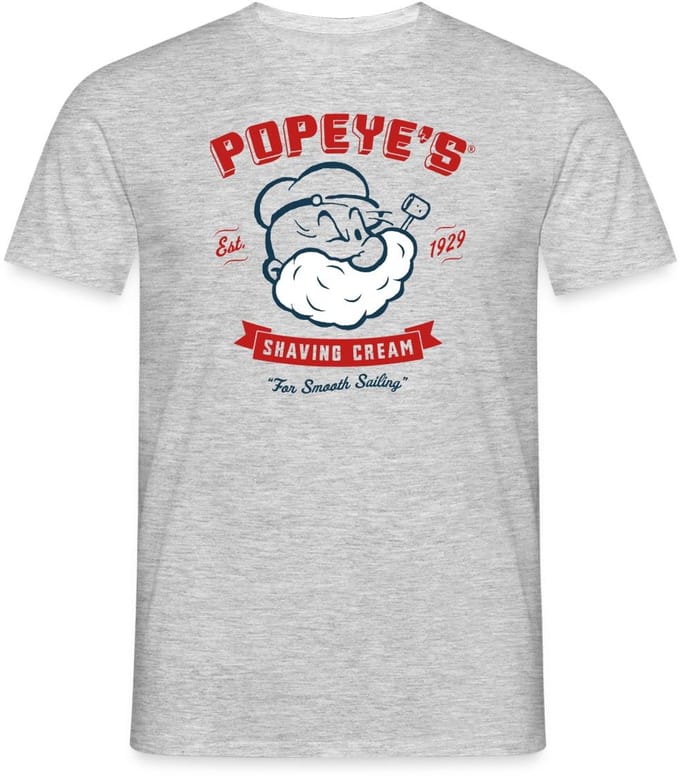 Popeye's Shaving Cream For Smooth Sailing T-Shirt Heren
