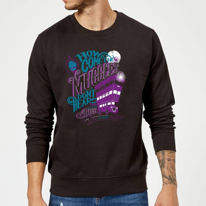 Harry Potter Knight Bus trui - Zwart - S