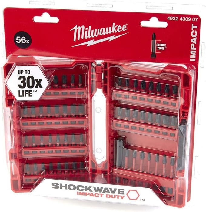 56-delig Schroeven en Boren Set - Shockwave GEN II - Voor Professioneel Gebruik