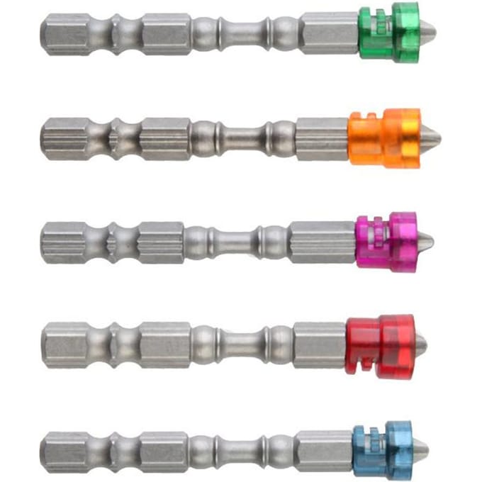 5 Stuks Enkele Kleur Enkele Kop Kruiskopschroevendraaier Bit Gesinterd Carbide Magnetisch Elektrische Schroevendraaier