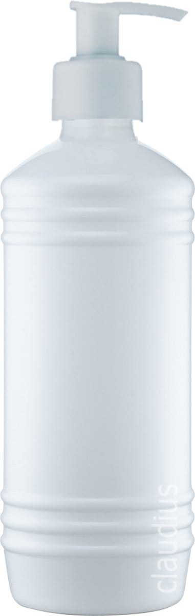 Lege Plastic Fles 500 ml PET wit - met witte pomp - set van 10 stuks - Navulbaar - Leeg