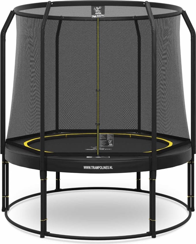 Magic Circle Pro - Trampoline met veiligheidsnet - ø 251 cm - Zwart - Ronde trampoline met net - Buitenspeelgoed