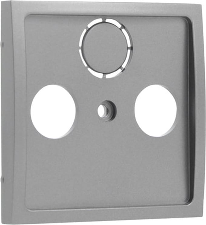 Q-LINK S2 Afdekplaat R/TV RVS-kleur