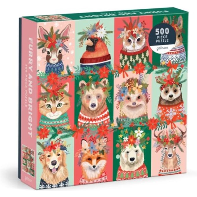 Furry And Bright 500 Piece Puzzle - Galison