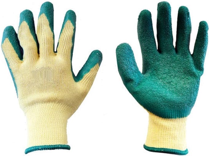 Groene latex grip handschoenen maat 8 doos met 144 paar
