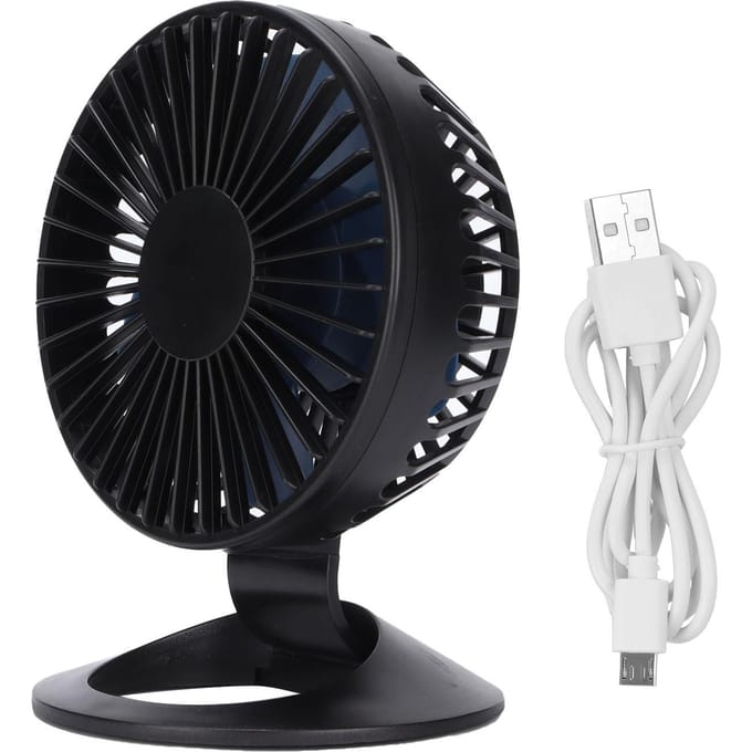 F2 USB Desktopventilator Draagbare Mini USB Desktop Koelventilator met Derde Versnelling Windsnelheid black