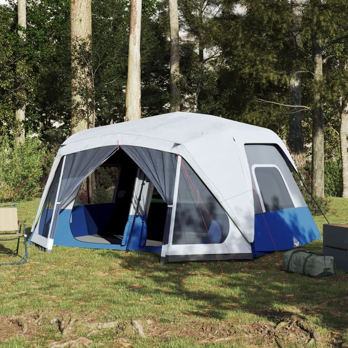 vidaXL - Tent - met - LED - 10-persoons - snelontgrendeling - lichtblauw