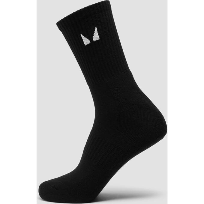 MP Unisex Crew Socks (1 Pack) - Black - UK 2-5