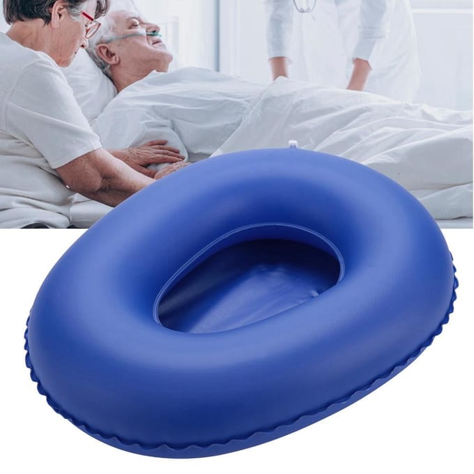 Professionele Luchtinflatie Blauw Ondersteuningskussen Mannen Vrouwen Draagbare Stoel Pot blue