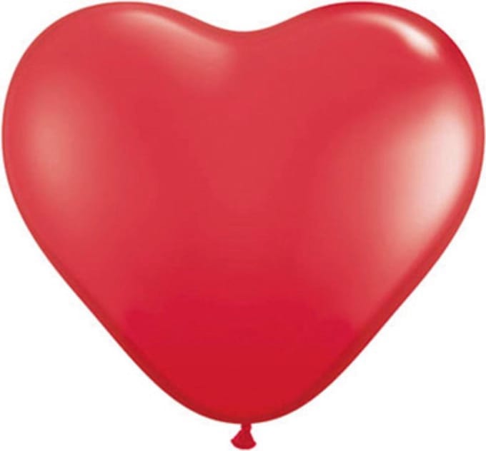 Qualatex - Hart Rood Std/100 - 13 cm