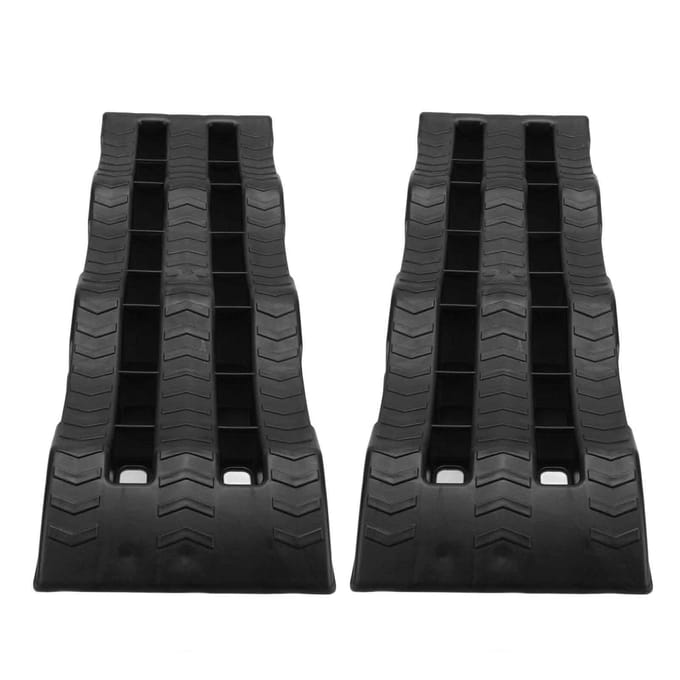 2 STUKS Automotive Uitlijningshelling 7716LBS Capaciteit 3 Verschillende Hoogtes Langdurig Gebruik voor Reistrailer RV Vrachtwagen Zwart black