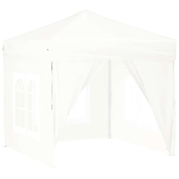 vidaXL - Partytent - inklapbaar - met - zijwanden - 2x2 - m - wit
