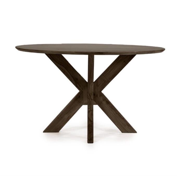 Eleonora Eettafel Nikki Rond Mangohout Ø130 cm - Bruin
