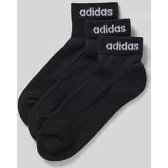adidas Sportswear Linear Gevoerde Enkelsokken 3 Paar - Unisex - Zwart- 37-39