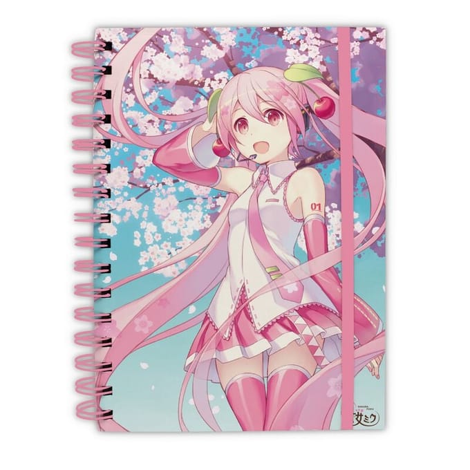 Hatsune Miku - Anime Notebook - Cherry Blossom - voor Geen - meerkleurig