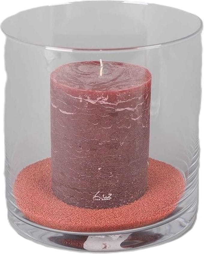 Rasteli Vaas-Windlicht-Kaarsenhouder Glas Cilinder D 20 cm H 20 cm