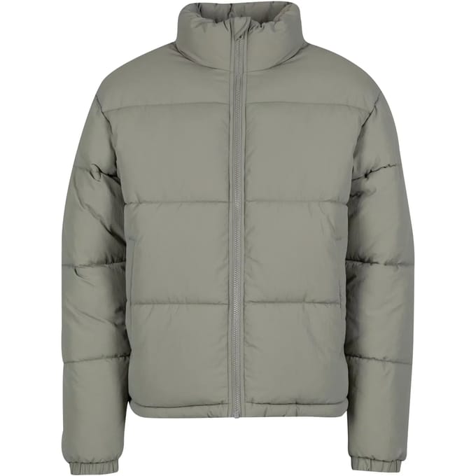 Urban Classics - Crinkle Gewatteerd jack - M - Olijfgroen