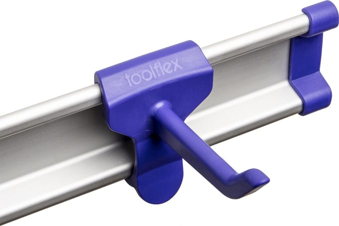 Toolflex One 3-Pack Gereedschapshaken voor Railmontage Paars