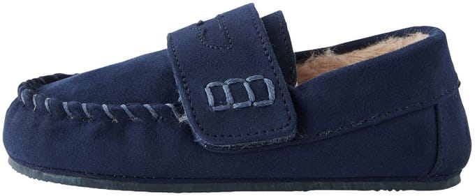 Next - Jongens - Mocassinpantoffels met klittenband - Blauw