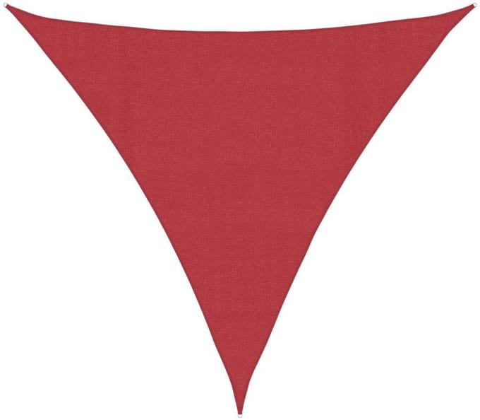 vidaXL Zonnezeil 160 g/m² 4,5x4,5x4,5 m HDPE rood