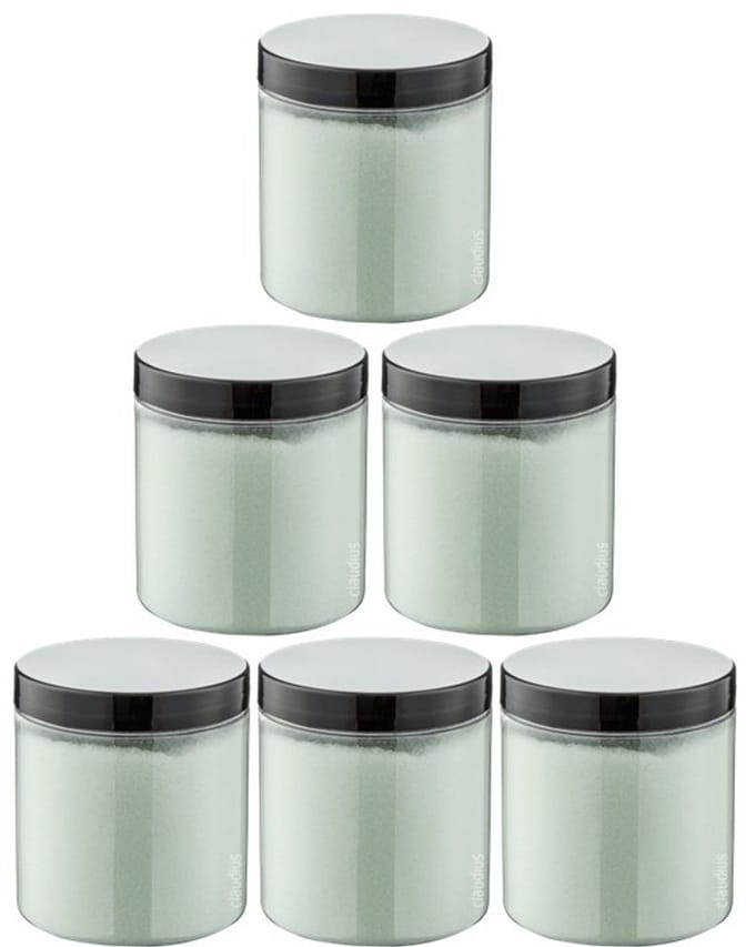 Scrubzout Eucalyptus - 300 gram - Pot met zwarte deksel - set van 6 stuks - Hydraterende Lichaamsscrub