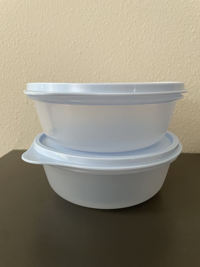 Tupperware ruimteschaaltjes set van 2 (630 ml)