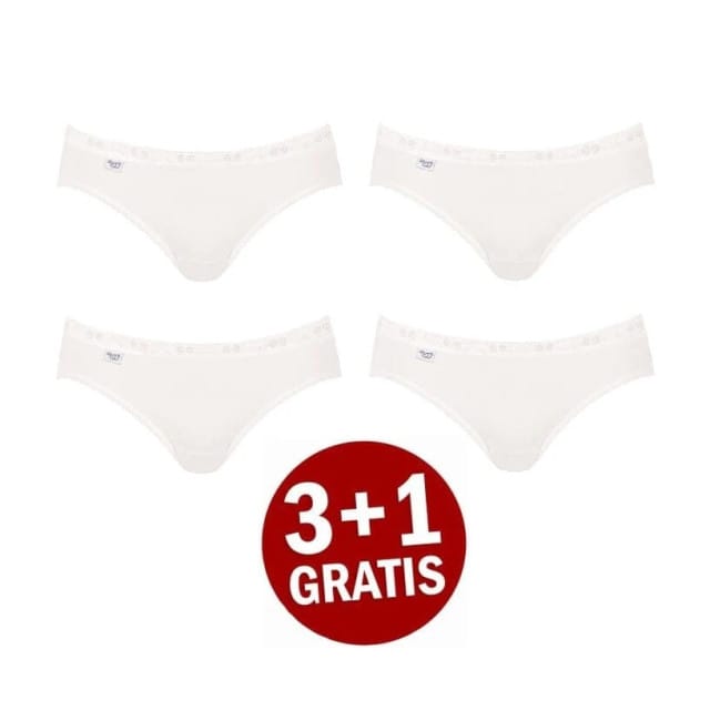 sloggi Basic+ Dames Mini slip - 4-pack - Wit