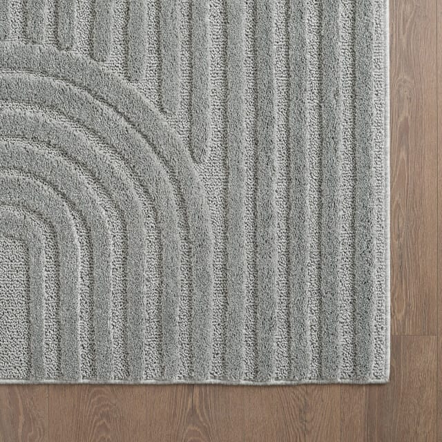 Japandi ART - Vloerkleed Boho - Scandinavisch - Laagpolig Effen - Grijs- 200x290 CM