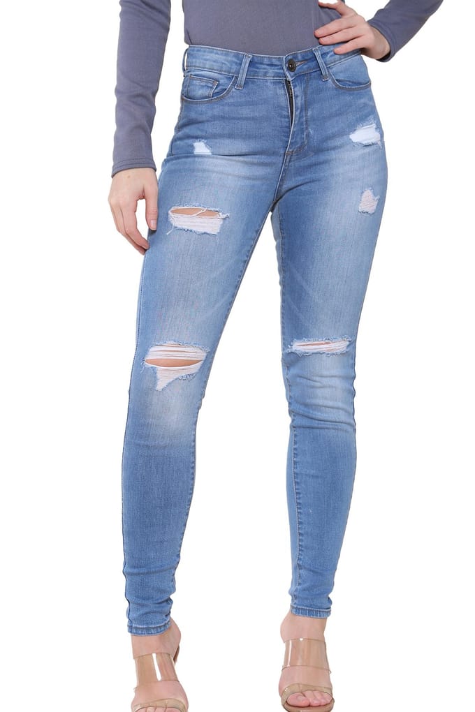 Dames Skinny Stretch Denim Jeans| Enzo Designer Damesmode