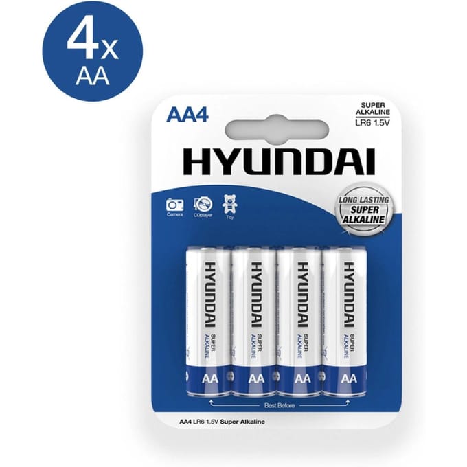 Hyundai - Super Alkaline AA Batterijen 4 stuks