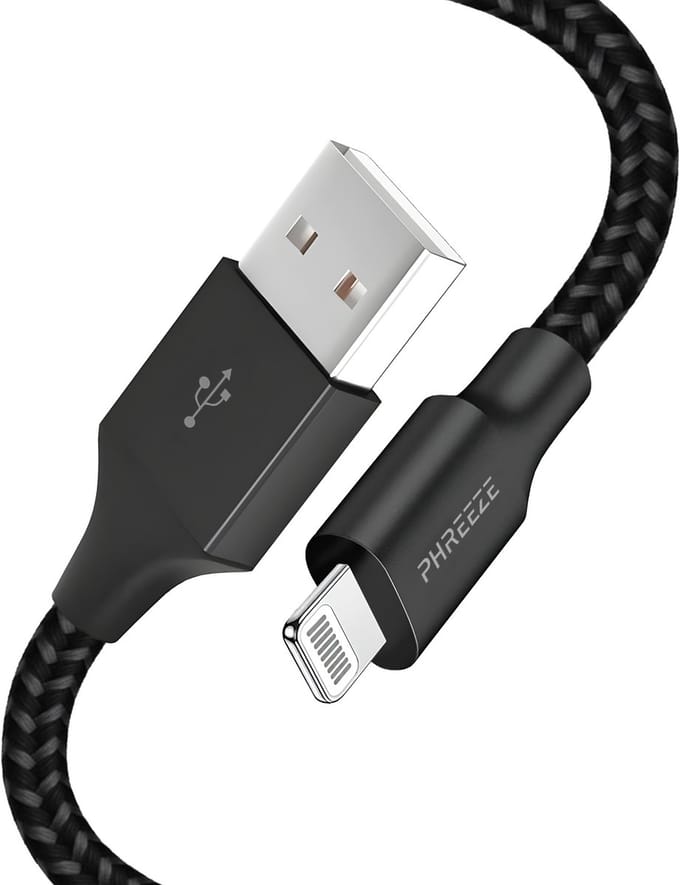 Oplader kabel geschikt voor iPhone 14, 13, 12, 11, x met Lightning naar usb - Kabel 1 meter - Phreeze