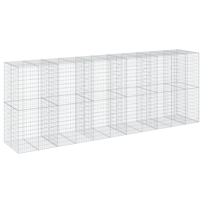 vidaXL - Schanskorf - 550x100x200 - cm - gegalvaniseerd - ijzer - zilverkleurig