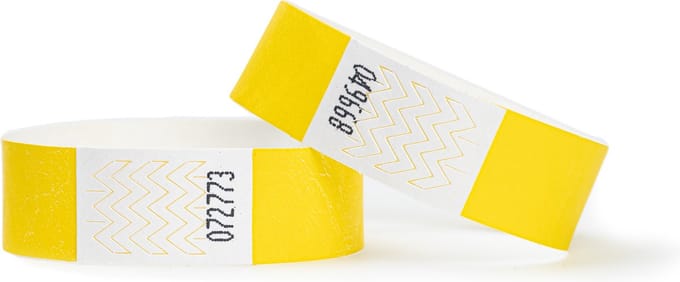 200 Polsbandjes, Tyvek Geel