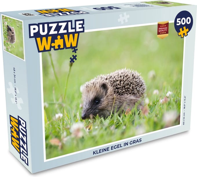 Puzzel Kleine egel in gras - Legpuzzel - Puzzel 500 stukjes