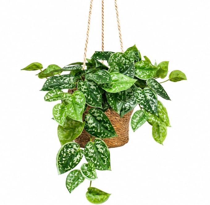 Kunstplant Scindapsis in hangmand naturel L110cm