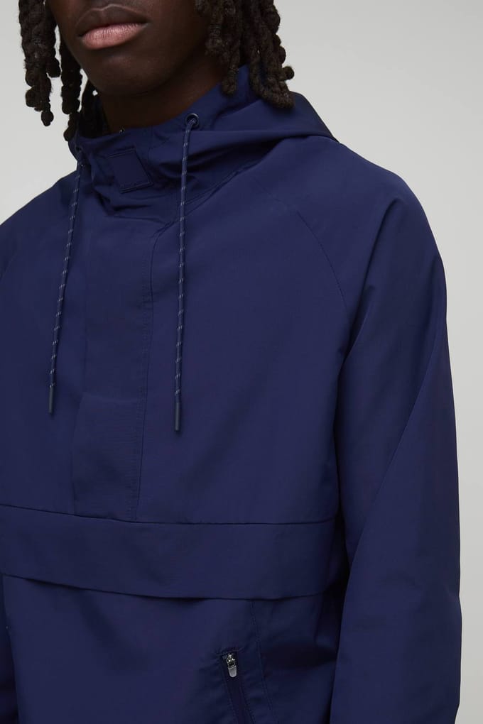 Man Active Gym Regular Fit Windbreaker Jacket | Navy | Size Small